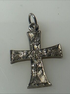 925 Angel  Cross Pendant - Religious Charm